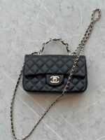 CHANEL FLAP BAG WITH TOP HANDLE - Image 3