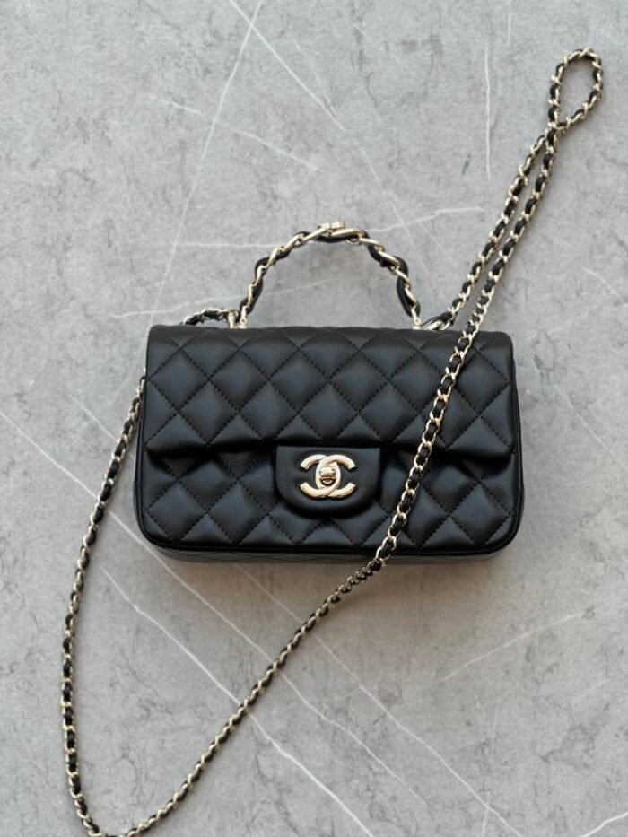 CHANEL FLAP BAG WITH TOP HANDLE - Image 3