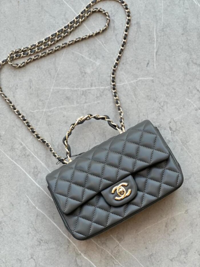 CHANEL FLAP BAG WITH TOP HANDLE - Image 4