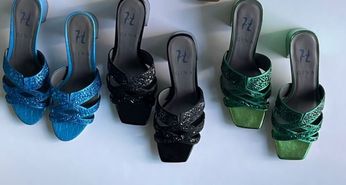 GINA SLIDES HIGH HEEL SANDALS - Image 1